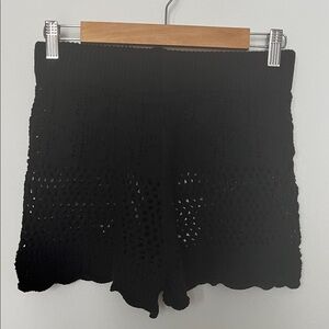FLORIS | Black Crochet Shorts Sz S/M